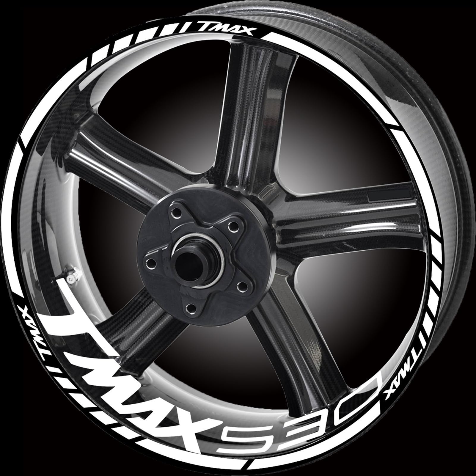 Motorcycle for Yamaha Tmax 530 500 560 Tmax530 Tmax500 Tire Rim Reflective Decals Waterproof Stickers(Color25)