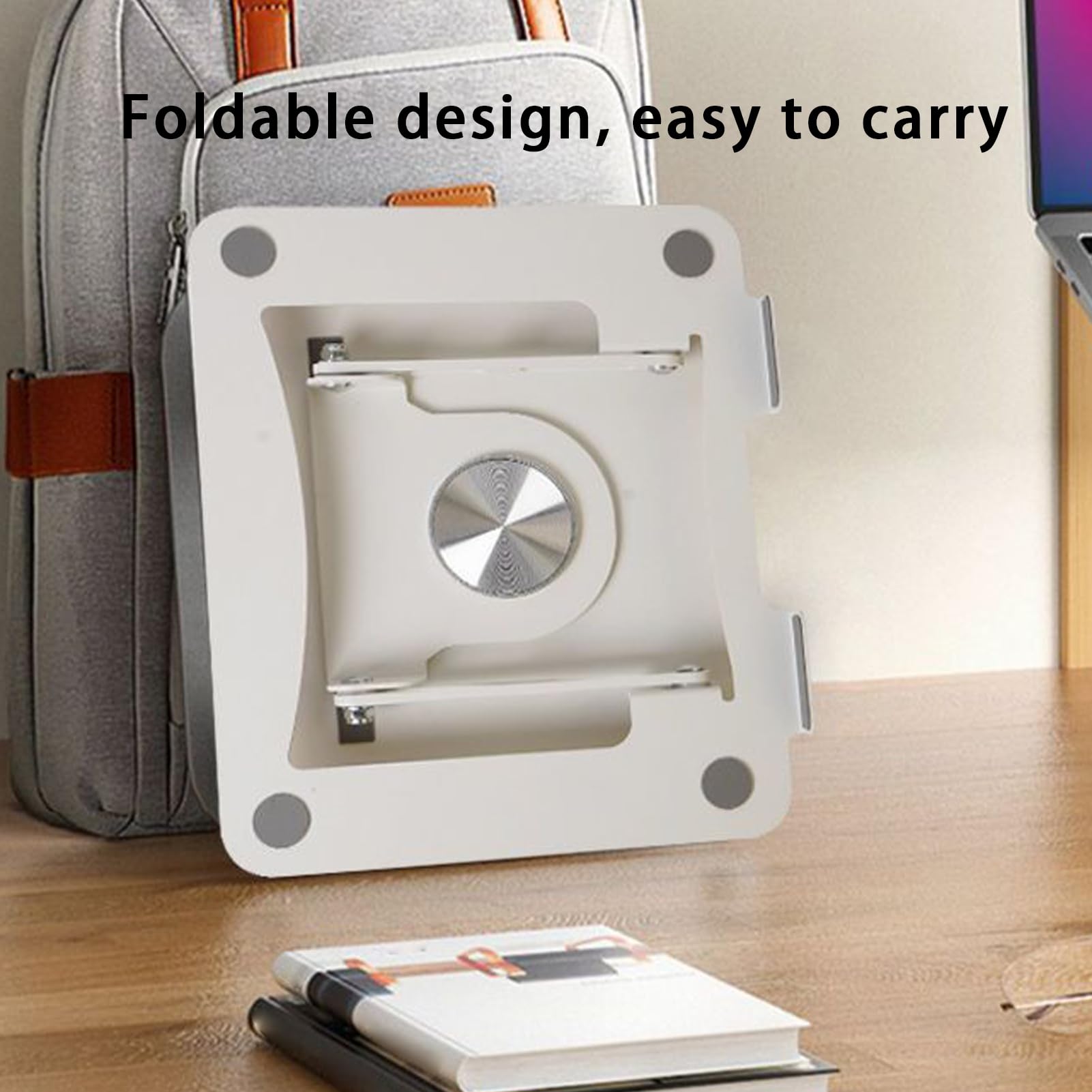 Supporto Laptop Ergonomico Portatile Regolabile a Rotazione 360° Ergonomico | Rialzo per Notebook Libri Computer Regolabili Pieghevoli Portatili per Lavoro Studio Camera da Soggiorno