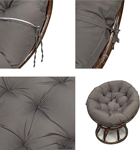 Miniatura 6 de Cojín redondo impermeable Papasan para asiento de hamaca con relleno para colgar silla de huevo, sofá plegable de jardín, tapete tatami, patio,