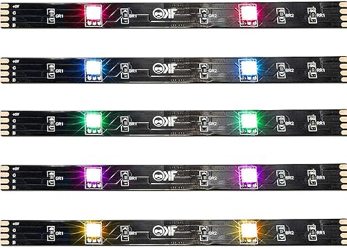 Miniatura 5 de KontrolFreek Luces para juegos tira de luces LED, alimentada por USB con controlador, adhesivo 3M para TV, consola, PC, pared (12 pies)
