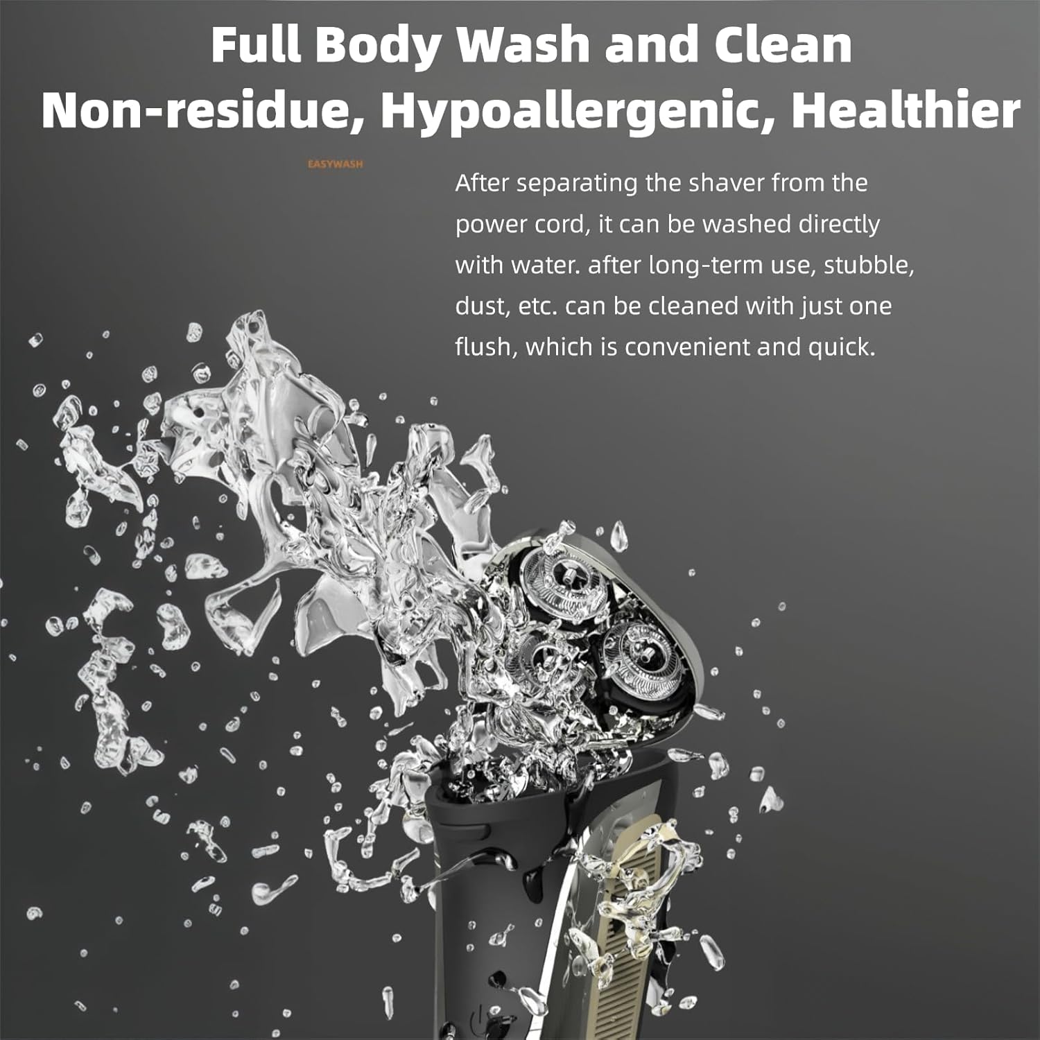 Electric Razor for Men - 4D Rotary Shaver with Pop-up Trimmer, IPX6 Waterproof Wet & Dry Mens Face Shaver, 1-Hour Fast Charge, LED Display, Cordless Grooming Kit for Travel & Home