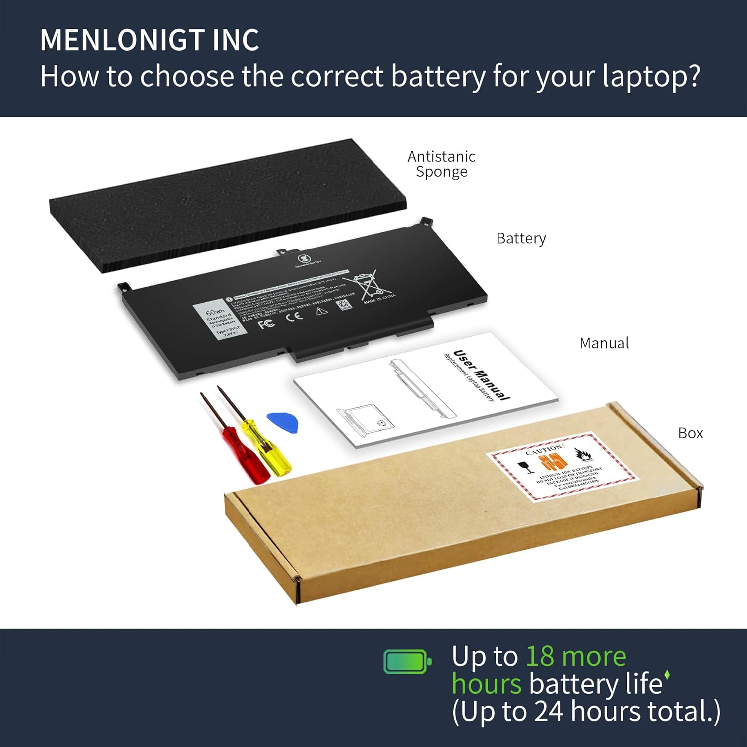 7480 F3YGT 2X39G 60WH Laptop Battery for Dell Latitude 12 7000 7280 7290 13 7000 7380 7390 P29S002 14 7000 7480 7490 E7280 E7480 E7490 E7290 E7380 Battery fits Dell 453-BBCF 451-BBYE KG7VF DM3WC DM6WC
