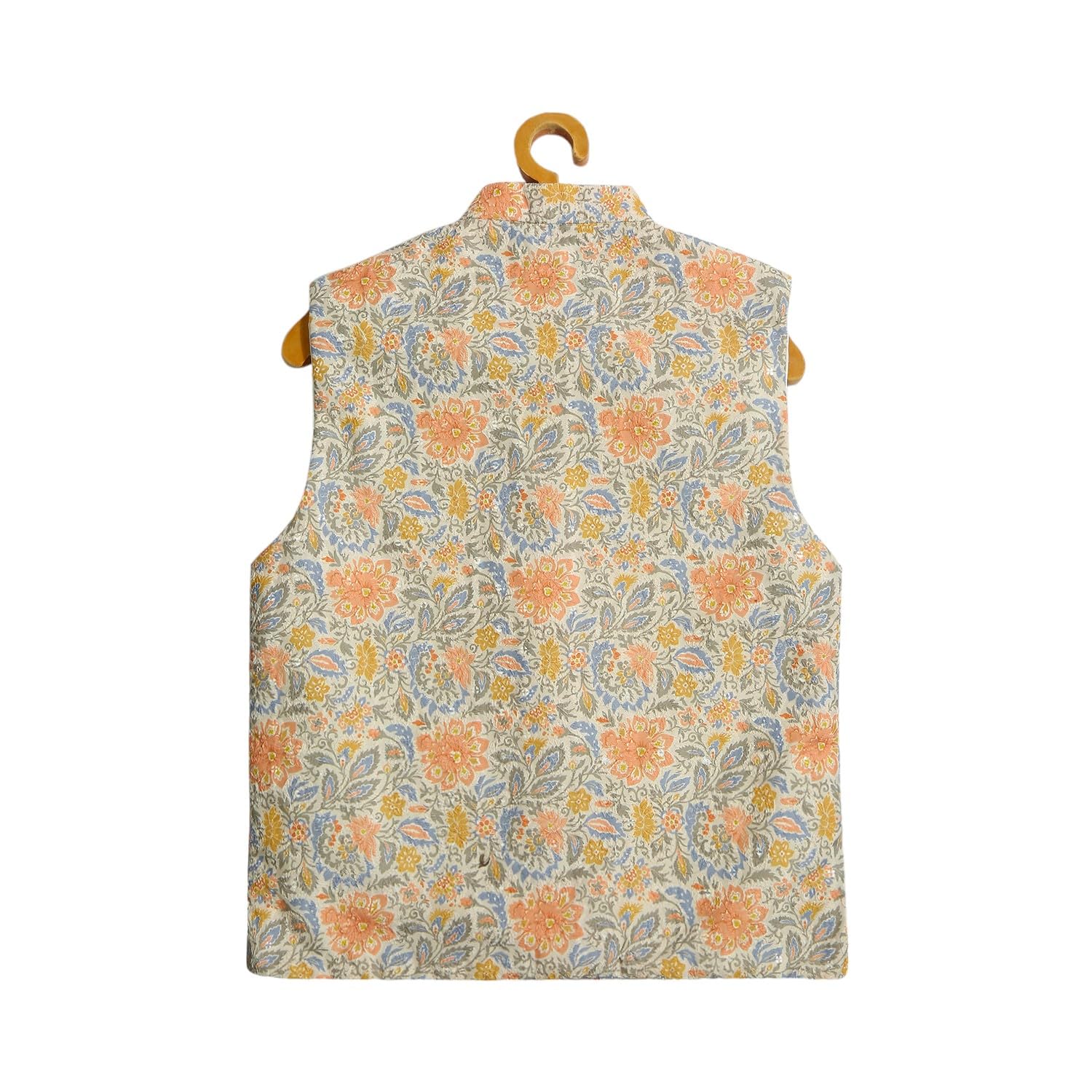 CAVIO Boys Traditionl Embroidered Sequin Nehru Jacket 3