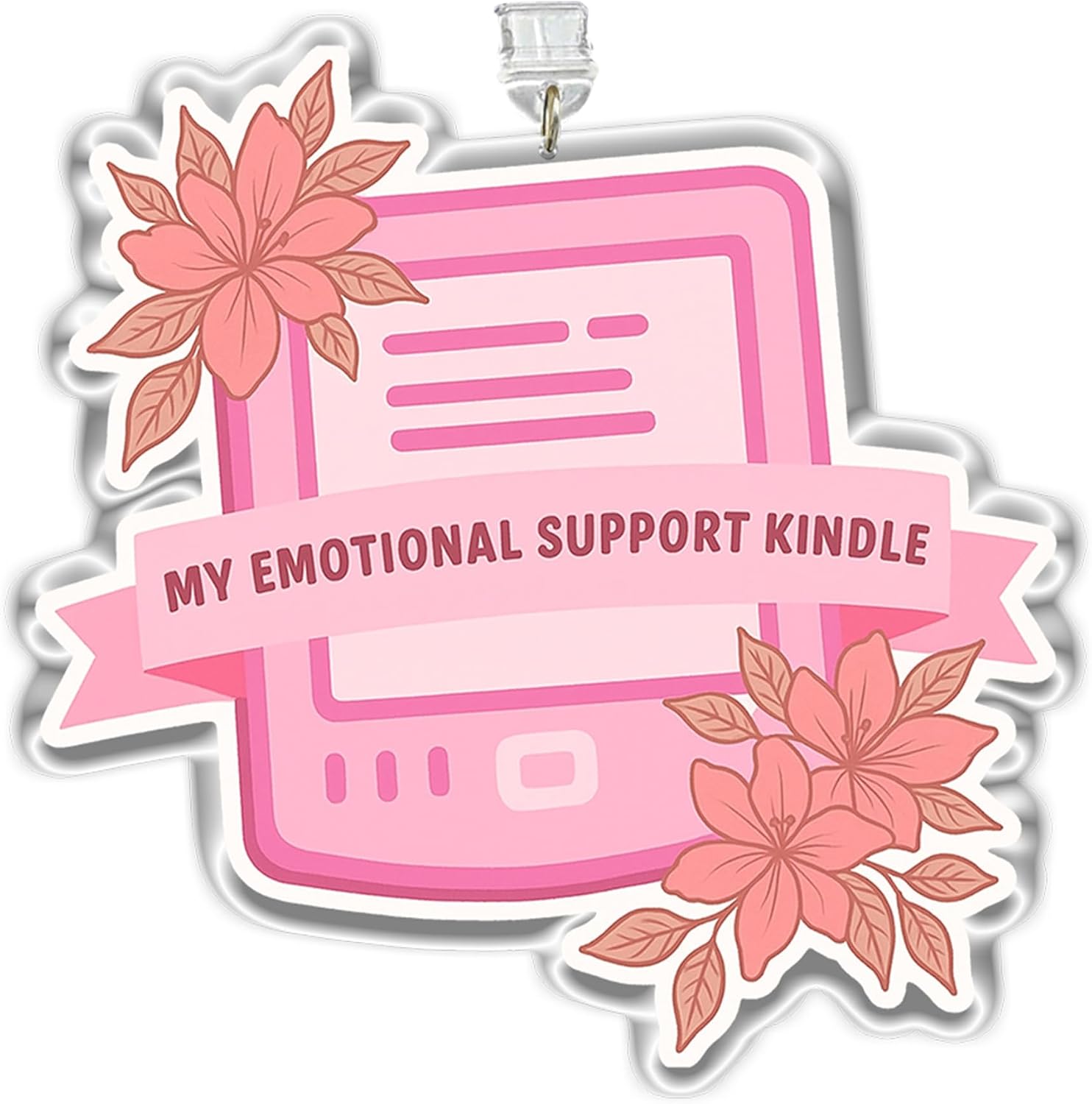 My Emotional Support Kindle Dust Plug Charm, Kindle Charm, Acrylic Dust Plug Charms Type C or Lightning, Kindle Accessories Charms, Girlie Bookish Gifts for Book Lovers (Type-C)