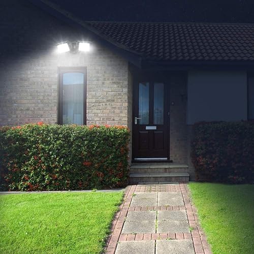 Miniatura 7 de DEWENWILS Luz de seguridad LED de 5400LM del anochecer al amanecer al aire libre, luz de inundación súper brillante de 62 W con fotocélula, luz