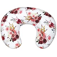 Vista 11 de Funda de almohada de lactancia para niñas, funda de almohada de lactancia materna floral para bebé, se adapta perfectamente a la funda de almohada