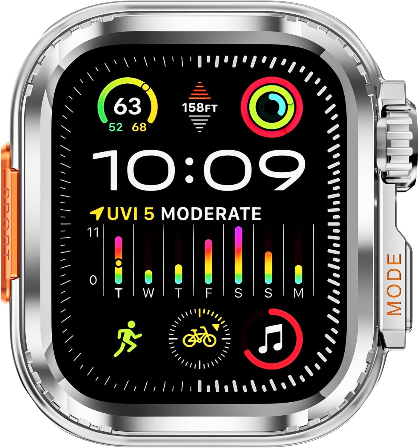 For Apple Watch Watch Case 44mm 45mm 46mm 42mm 49mm Case Metal Watch Case