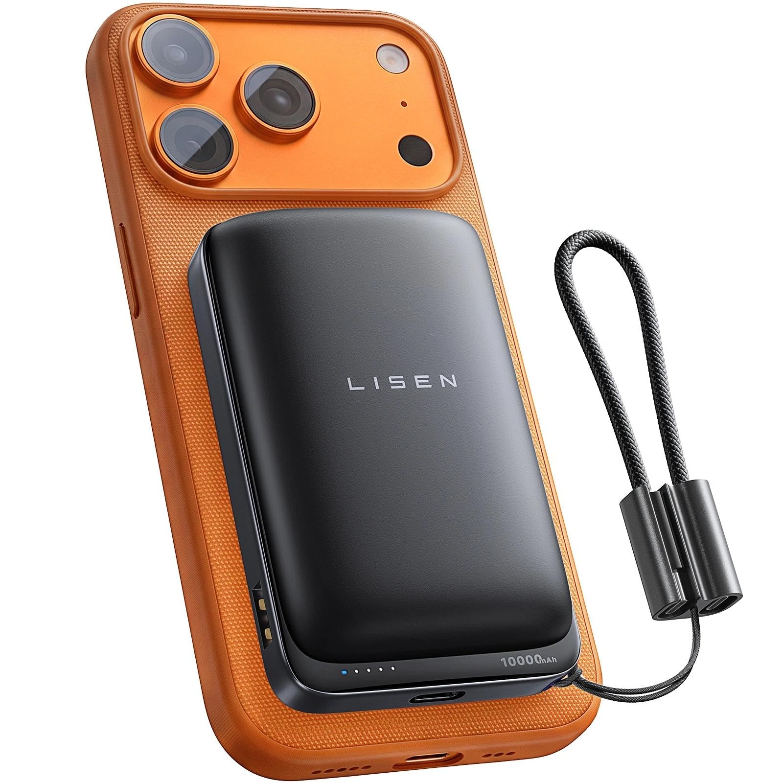 LISEN (B King) LISEN 10000mAh Qi2.2 25W Wireless 65W USB C Power Bank for iPhone 15 16/17