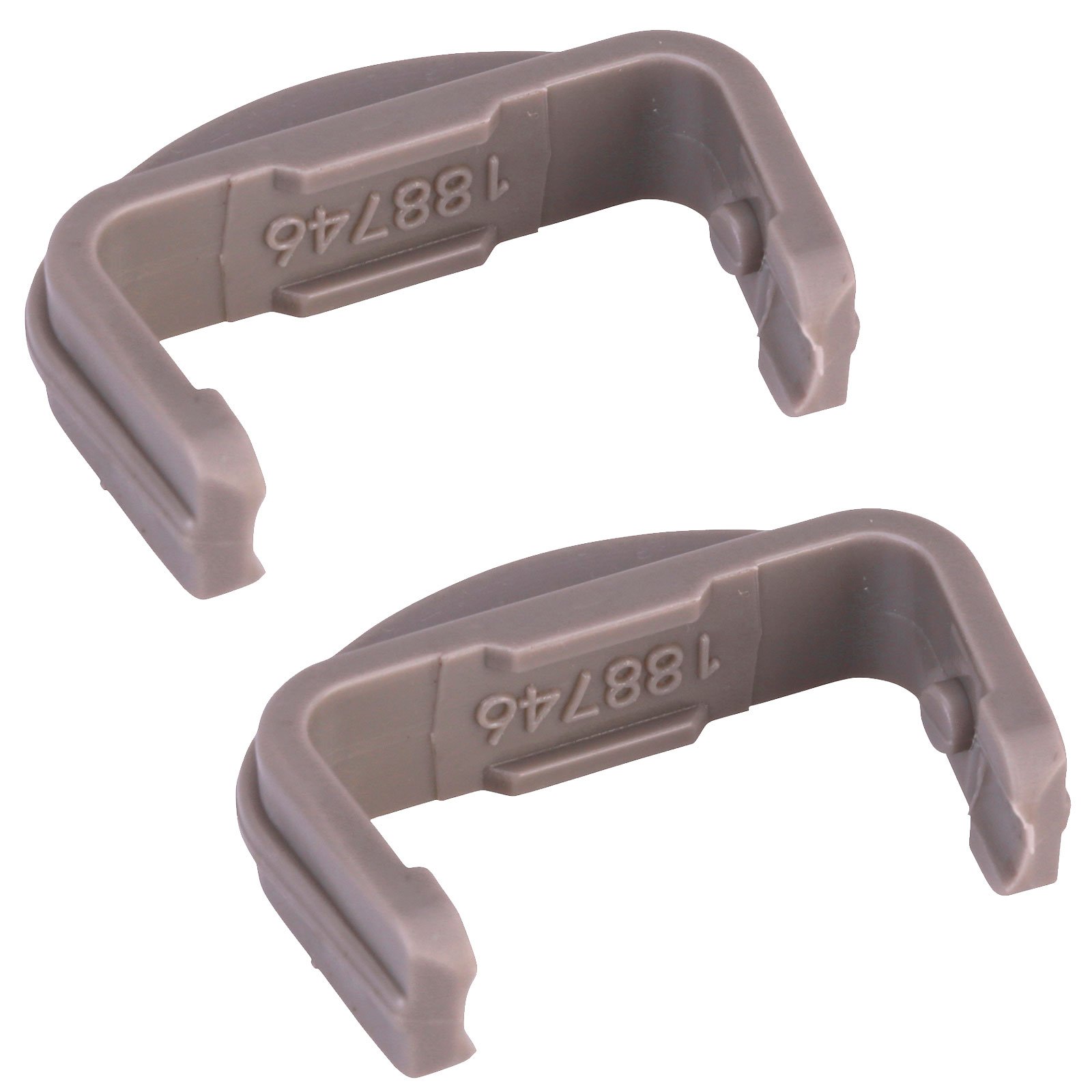 Qualtex Front End Basket Rail Caps For Beko DIN DIS Series Dishwashers - Pack of 2