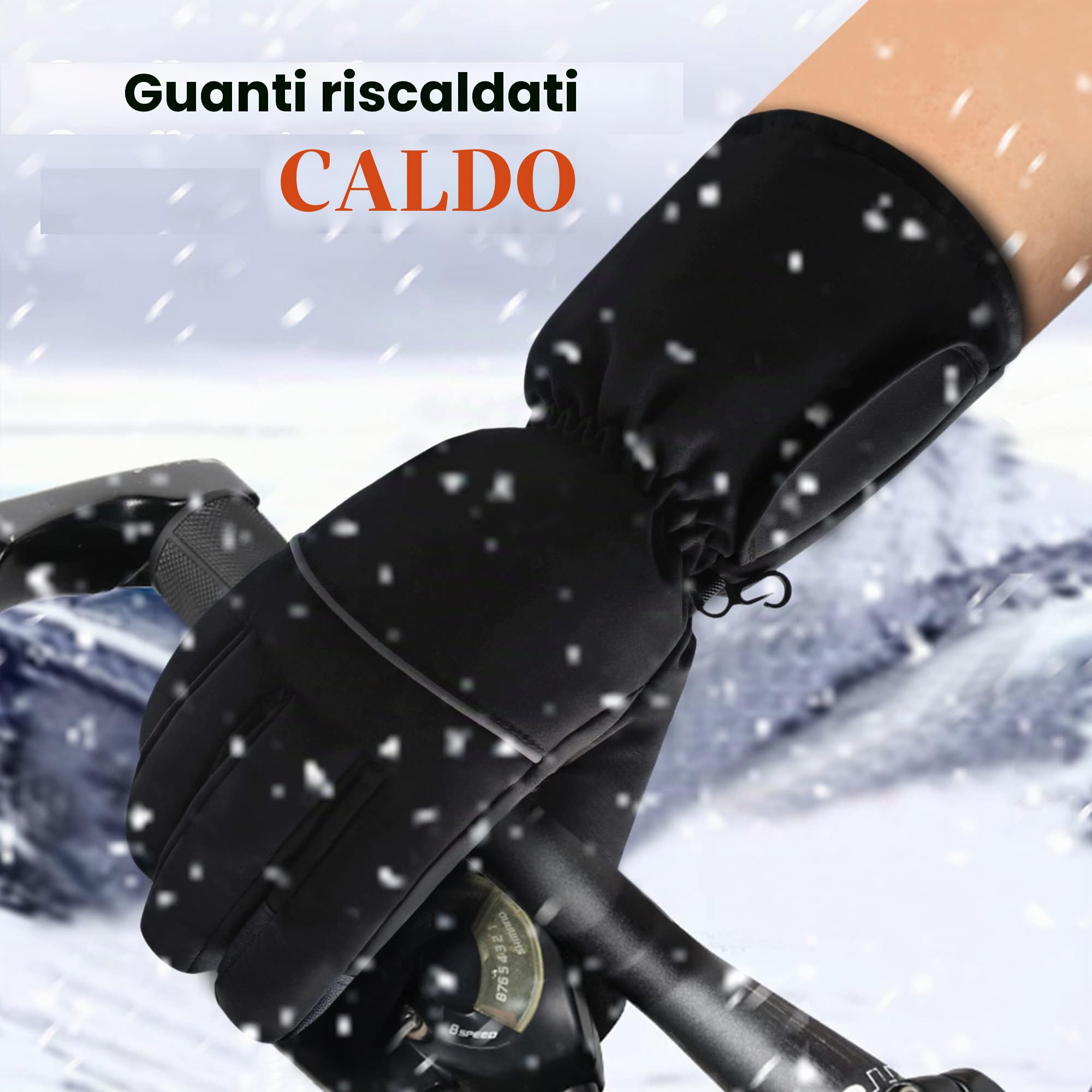 Svpro Guanti riscaldabili per uomo e donna, 5000 mAh, batteria ricaricabile, guanti elettrici riscaldabili, touch screen, invernali, termici, con 3 livelli di calore