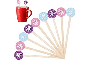 Whaline Snowflake Cocktail Stir Sticks