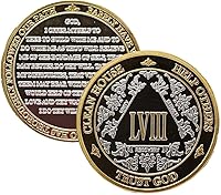 Vista 22 de Silver & Gold - Medallón de Alcohólicos Anónimos de 1 a 60 años (10 años (X)) Cápsula AA incluida