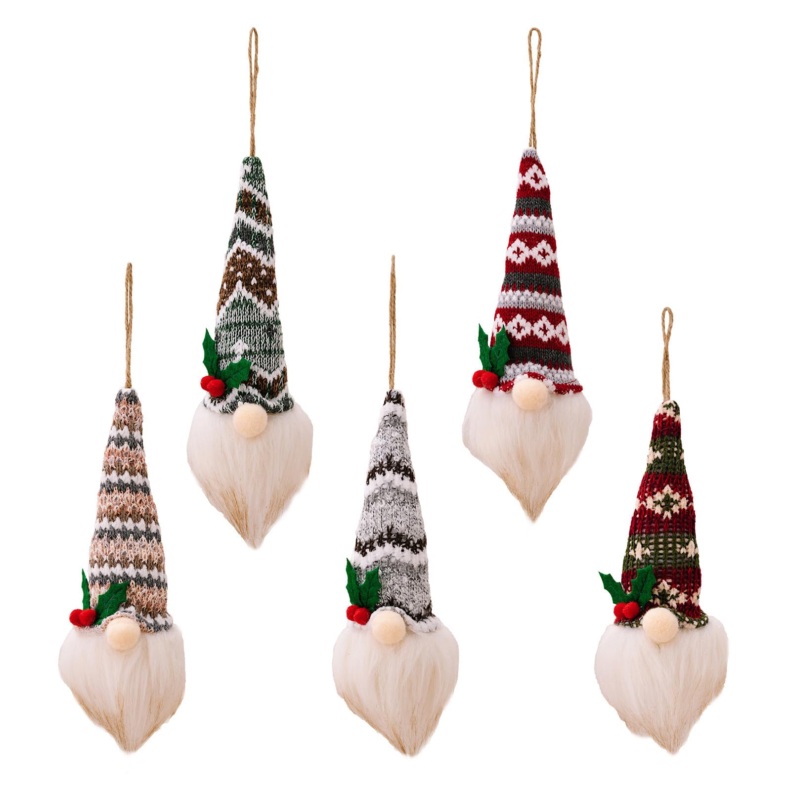 carotoe Whimsical Christmas Faceless Doll Plush Santa Pendant Bring and Cheer to Your Christmas Tree Decoration