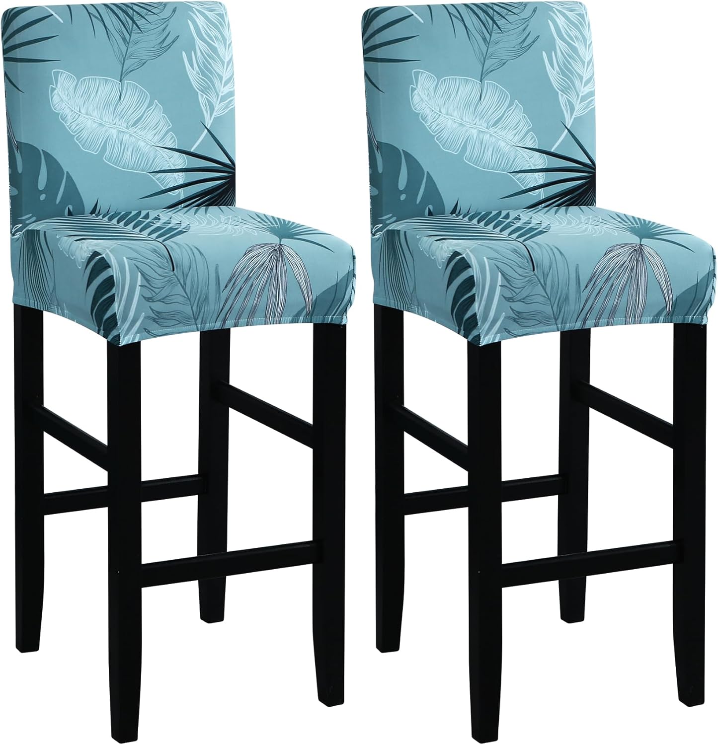 FORCHEER Bar Stool Chair Cover with Backs Set of 2 Printed