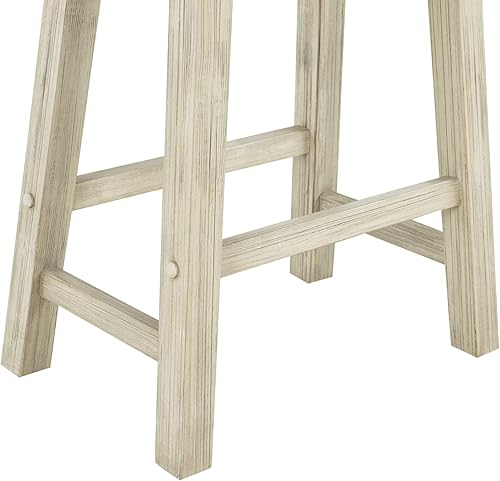 Miniatura 82 de Boraam Sonoma Taburetes de bar de cocina sin espalda, cepillo de alambre gris tormenta, juego de 2 Cepillo de alambre gris tormenta,Cepillo de