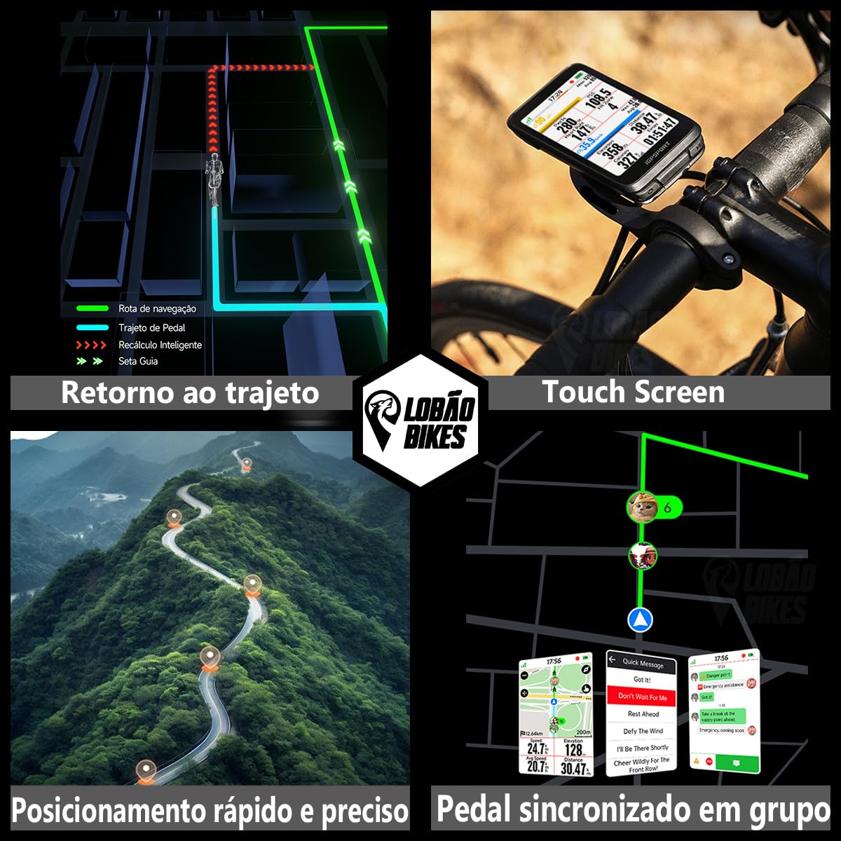 GPS - COMPTEUR IGPSPORT BiNavi COULEUR FULL TACTILE TRANSFLECTIF - CARTOGRAPHIE - ANT+ - BLE5 - AUTONOMIE 35H - MULTI FONCTIONS COMPATIBLE STRAVA ET KOMOOT - 6970817352347