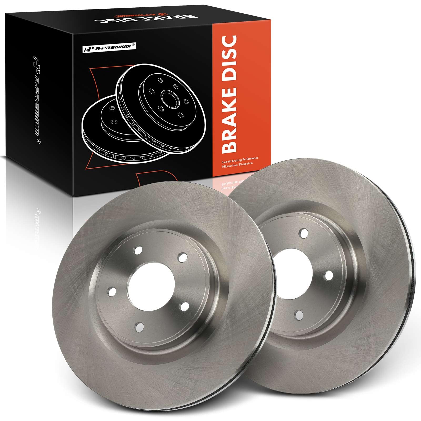 APremium 12.60 inch (320mm) Front Vented Disc Brake Rotors Compatible