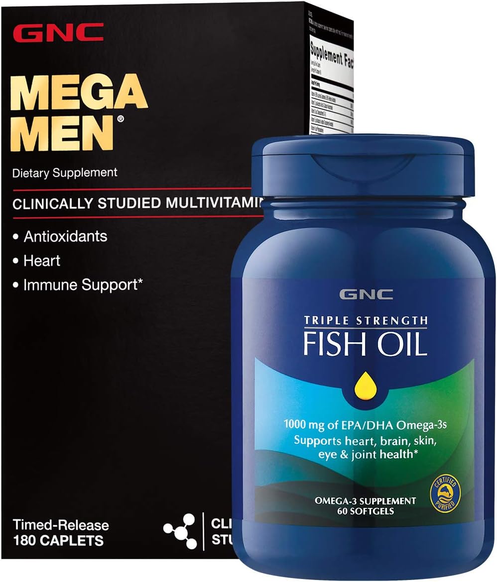 GNC Mega Men® & Omega3 Bundle Health & Household