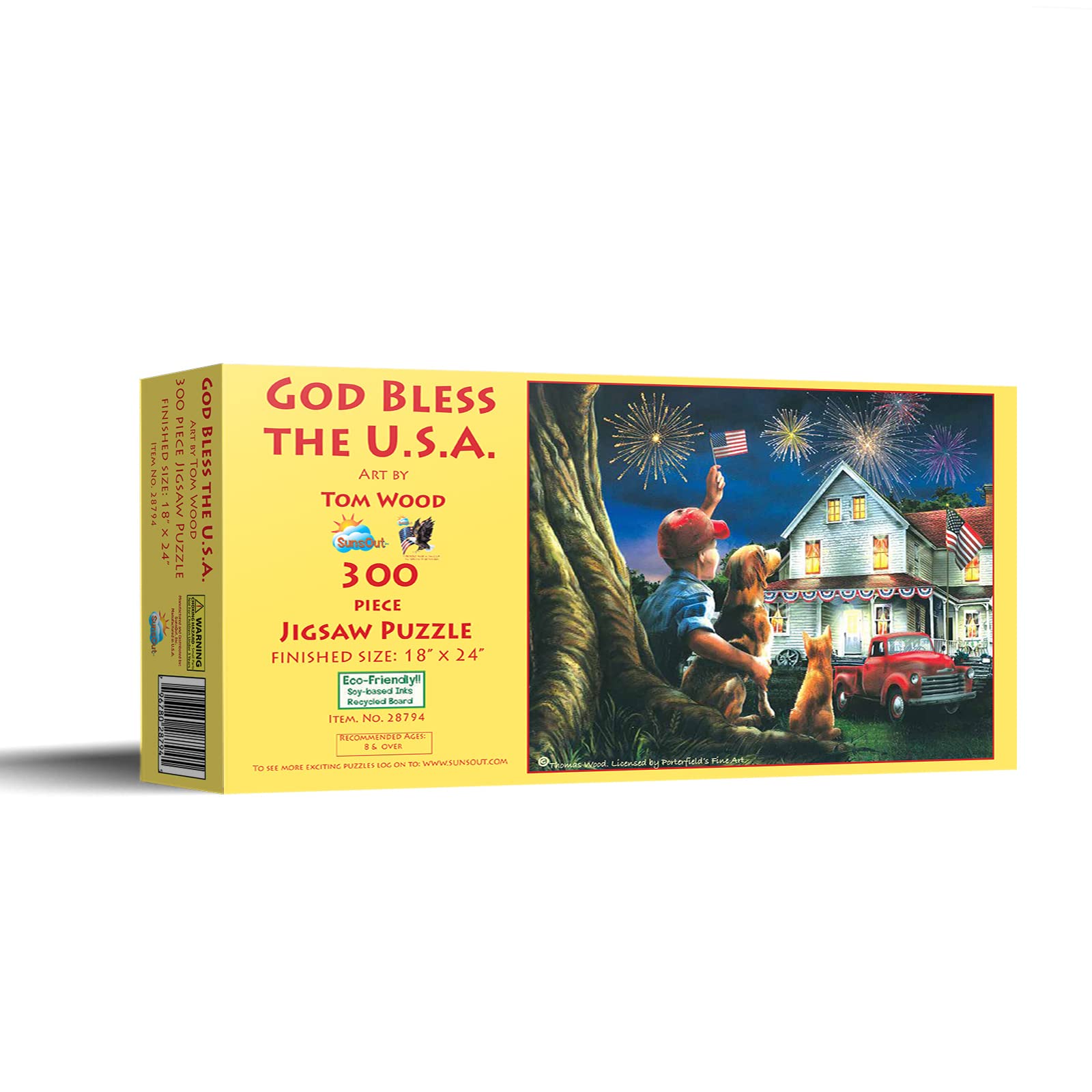 Amazon.com: SUNSOUT INC - God Bless The USA - 300 pc Jigsaw Puzzle