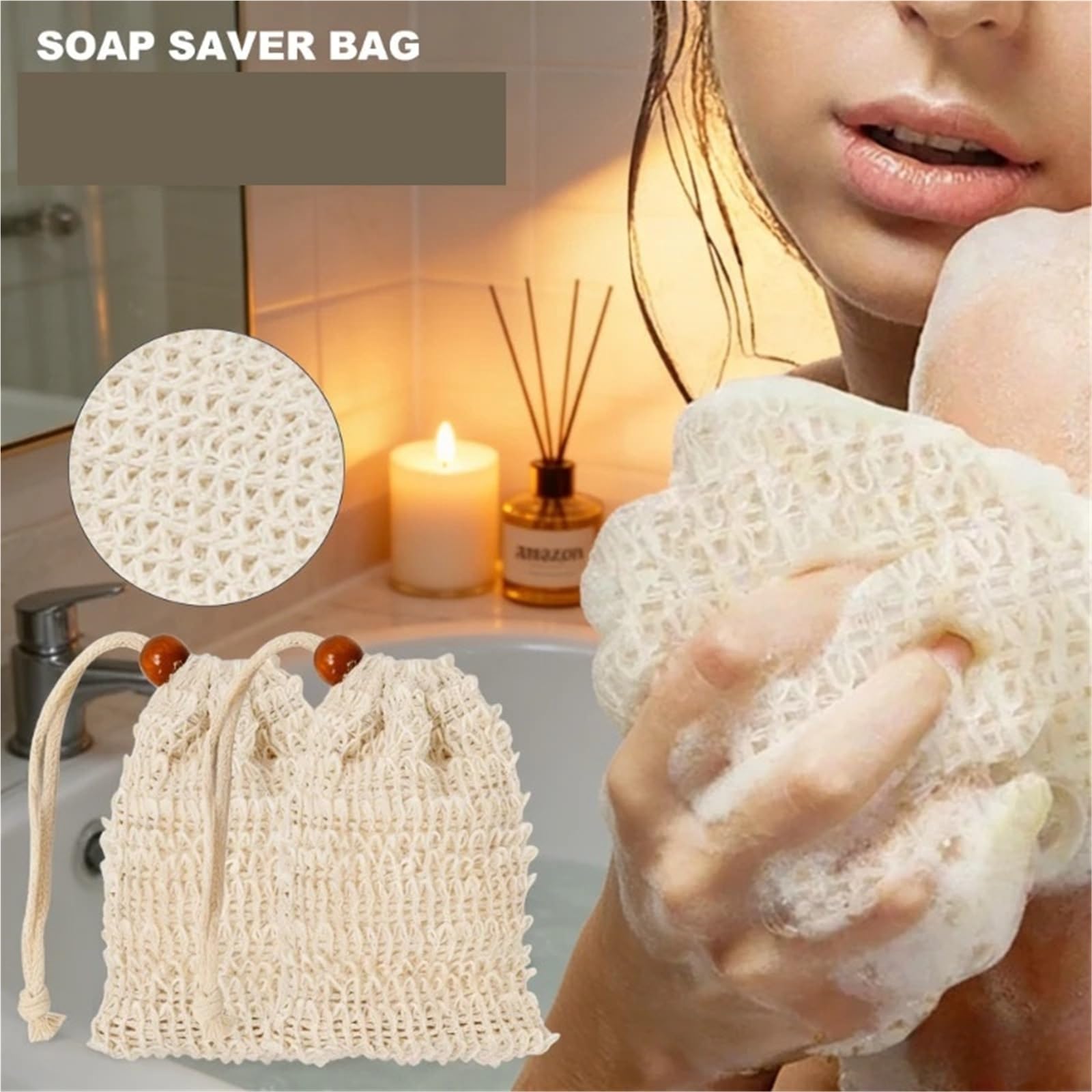 Bolsa ahorradora de jabón sisal