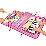 Toys for 1 Year Old Girl Gifts,2 in 1 Piano Mat Montessori Toys for 1 2 Year Old Girl,Educational Musical Toy First Birthday Gifts for 1 2 3 Year Olds Girls,Christmas Stocking Stuffers for Toddler
