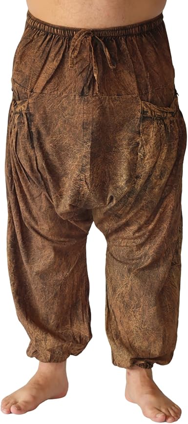 PANASIAM Chillbroek van 100% katoen, zachte hippie-broek met 2 grote PANASIAM Chillbroek van 100% katoen, zachte hippie-broek met 2 grote