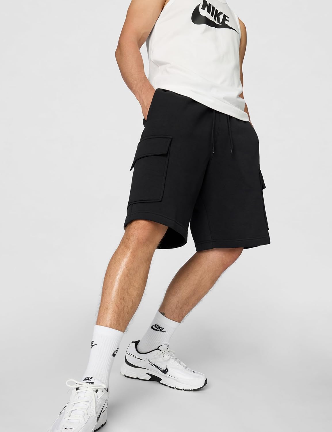 Nike Men's Club Brushed Fleece Cargo Shorts - Image 4