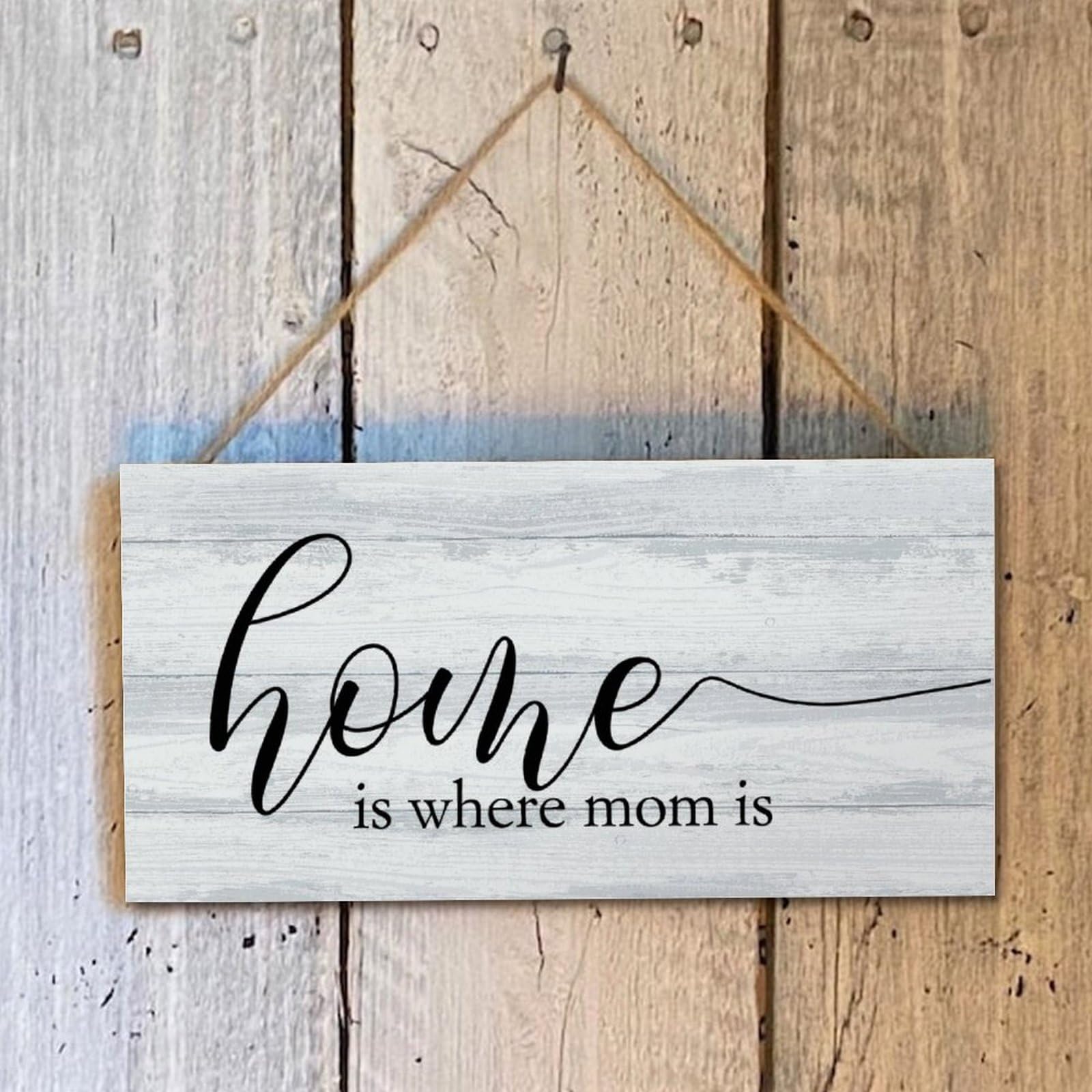 Targa decorativa con scritta Home is where the heart is e