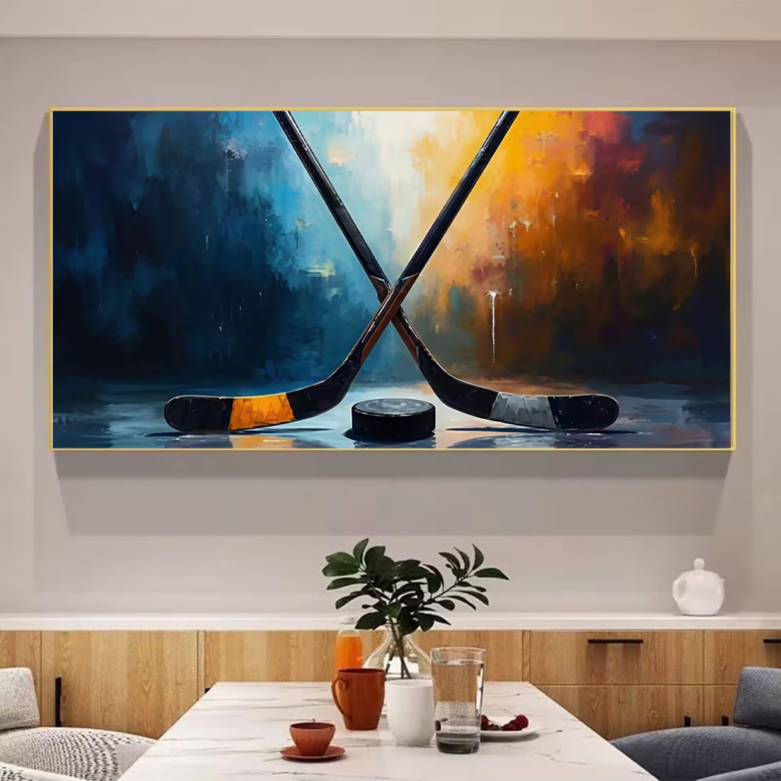 Diamond Painting Puck Diamant Painting Bilder, 5D Thema Runder Full Drill DIY Set Erwachsene Diamanten Kinder Bastelset, Kreatives für Erwachsene Mosaik Bastelset für Home Wand Deko, 60x120cm, Cod-999