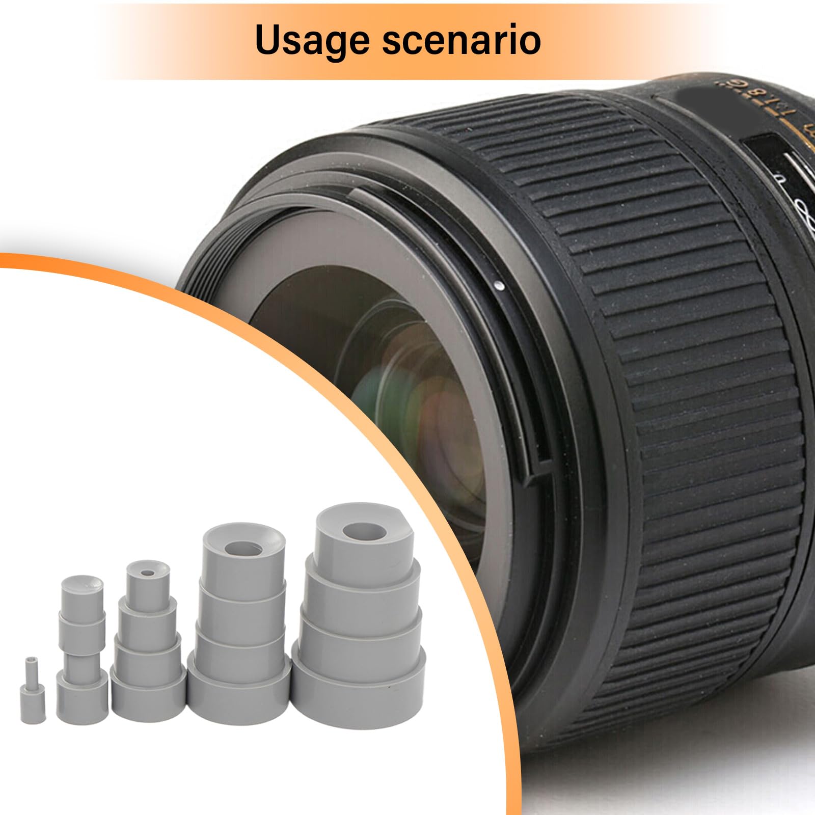 Herramienta de reparación de goma para cámara digital, herramienta de calibración de lente de videocámara de 8 a 83 mm