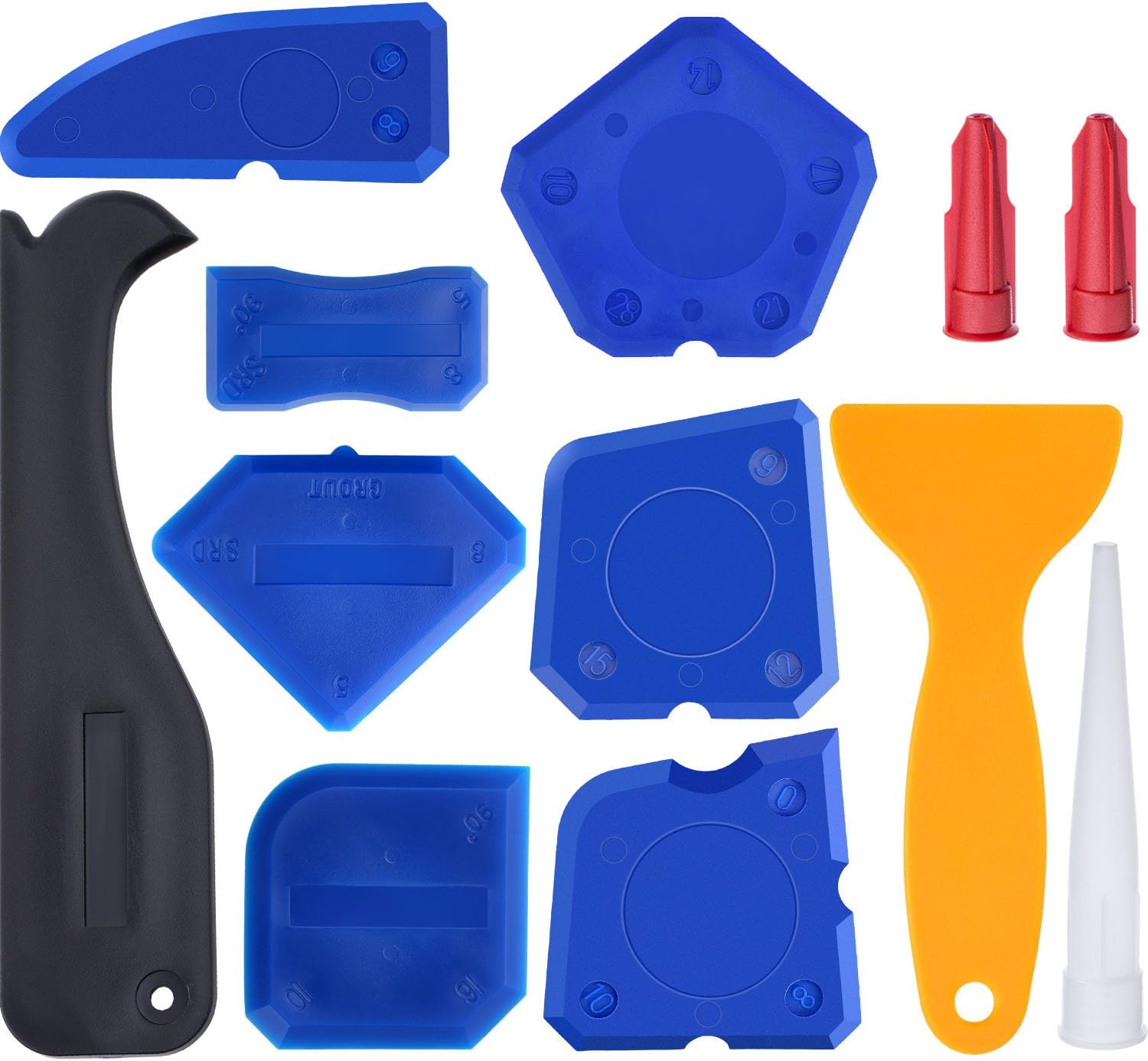 12 Pieces Caulking Tool Kit Silicone Sealant Finishing Tool Grout