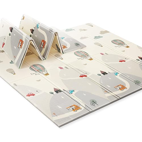 Miniatura 8 de UANLAUO - Alfombra de juego plegable para bebés, extragrande, impermeable, tapete para actividades de bebés, niños pequeños e infantes, para que los