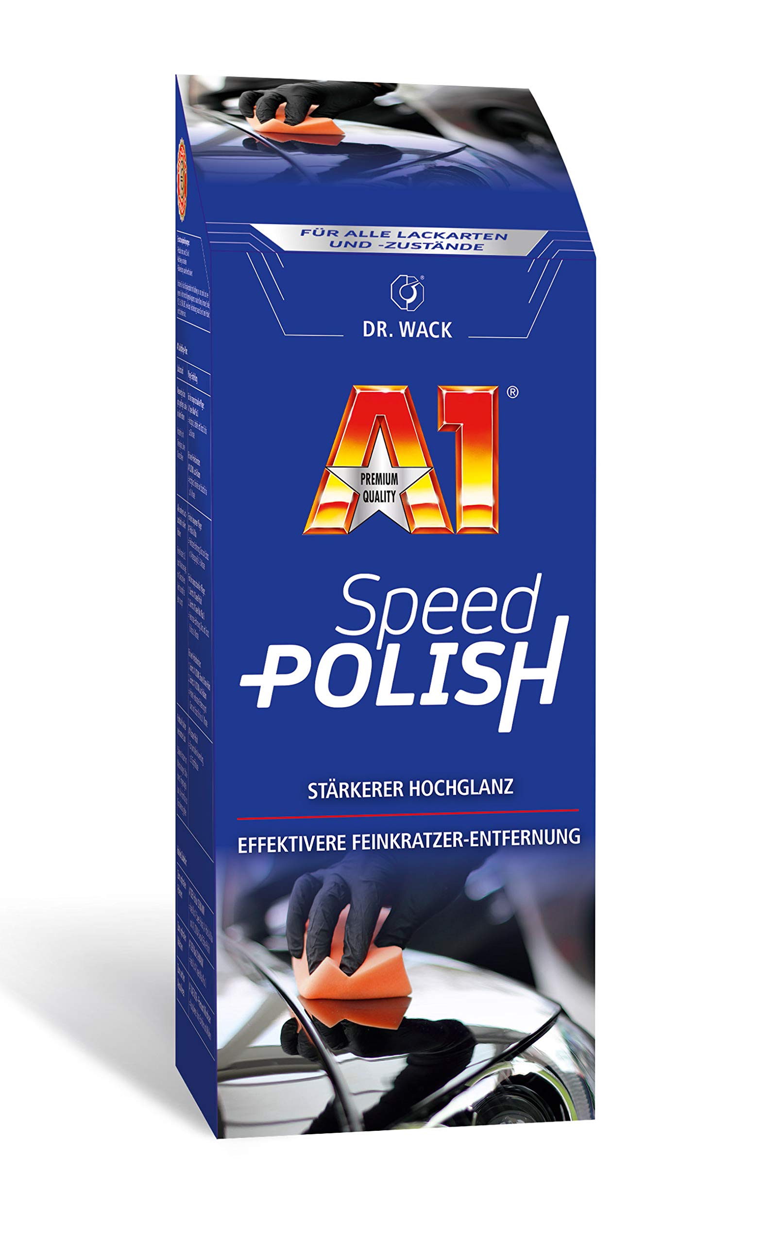 2X 500ml Dr. Wack A1 Speed Polish, Autopolitur für alle Lacke mit Carnauba-Wachs für Lack-Versiegelung bis 3 Monate, Politur für Auto, Lackschutz