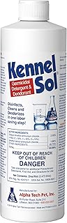 KennelSol 1-Step Kennel Cleaner - EPA Registered Liquid Concentrate Disinfectant and Deodorizer, Effective Against Bacteria and Viruses - 1 Pint by Alpha Tech Pet