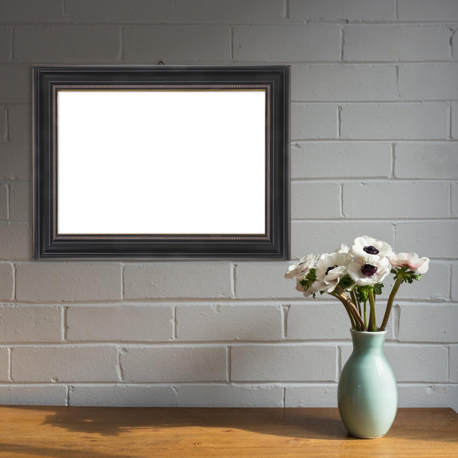 NOLITOY Strisce Decorative per Cornici 4 Pezzi, Modanatura Classica Europea Nera Finitura Retrò per Pittura a Olio, Bordi per Cornice da Parete per Casa, Ufficio e Decorazioni