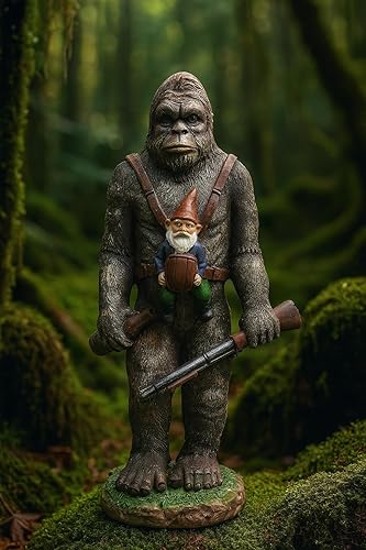 Miniatura 2 de Funny Guy Mugs - Estatua de gnomo, diseño de gnomo, pie grande y gnomo, para interiores y exteriores, para patio, jardín o césped.