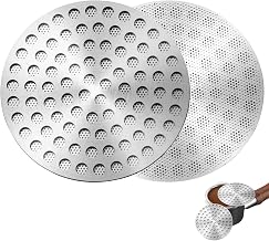 2 Pcs Puck Screen, Coffee Puck Screen 54mm, 1.2mm Espresso Filter, Disc Metal Coffee Portafilter, Reusable Stainless Steel Coffee Filter Mesh Plate for Sage Breville Portafilter Accessories