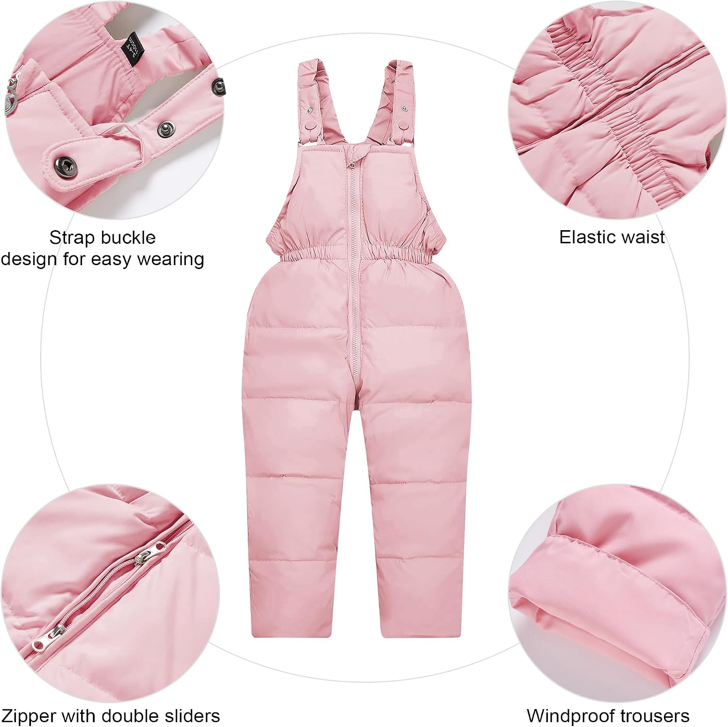 Toddler Snow Suit Winter Coat and Snow Pants Set, Skiing Snowsuit Girls & Boys, Kids Toddler Snowsuit 2-3-4-5-6T