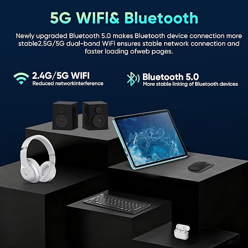 Miniatura 6 de JIKOCXN Tableta, Android 15 Tablets con pantalla HD de 10.1 pulgadas, 128 GB de almacenamiento 1TB Expand, procesadores Octa-Core, 6000mAh, Widevine