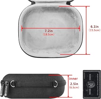 Geekria Shield Headphones Case Compatible with Sony WH-1000XM4/1000XM3/1000XM2/XB910N, MDR1000X, Replacement Hard Shell Travel Carrying Bag with Cable Storage (Dark Grey)