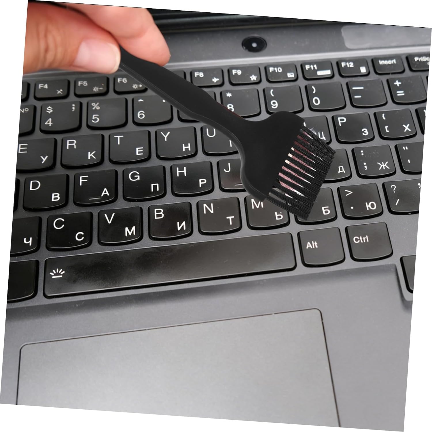 Anti-Static Electronic Brush with Crank Round Handle for Precision Cleaning of Electronics and Laptops, Compact Pp Material Dust Remover for Lab and Factory Use