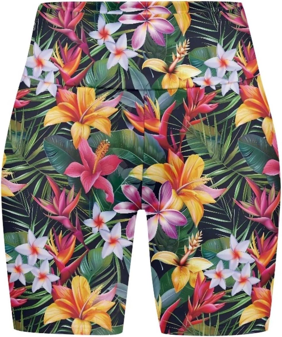 Biker Shorts Women Tummy Control Butterfly Soft Workout Shorts Butt Lifting Booty Shorts High Waisted Running Short