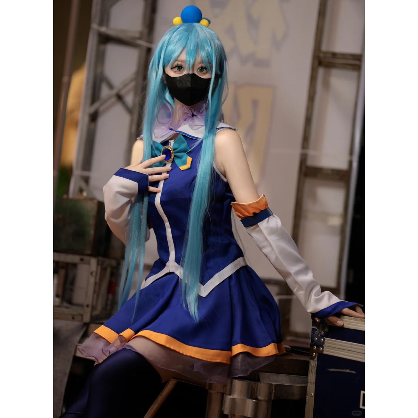 Amazon.co.jp: [YAORUI] 女神 アクア コスプレ衣装 ウィッグ/靴売り