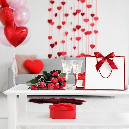 Miniatura 6 de Silkfly 12 bolsas grandes de regalo de agradecimiento con asas de 11.8 x 10 x 4 pulgadas, bolsa de papel para recuerdos de fiesta con lazo, bolsas