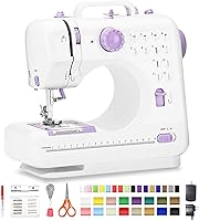 Vista 1 de Sewing Machine for Beginners with 12 Built-in Stitches, Mini Sewing Machine with Foot Pedal, High-Low Speeds, Portable and Sewing Enthusiasts (505)