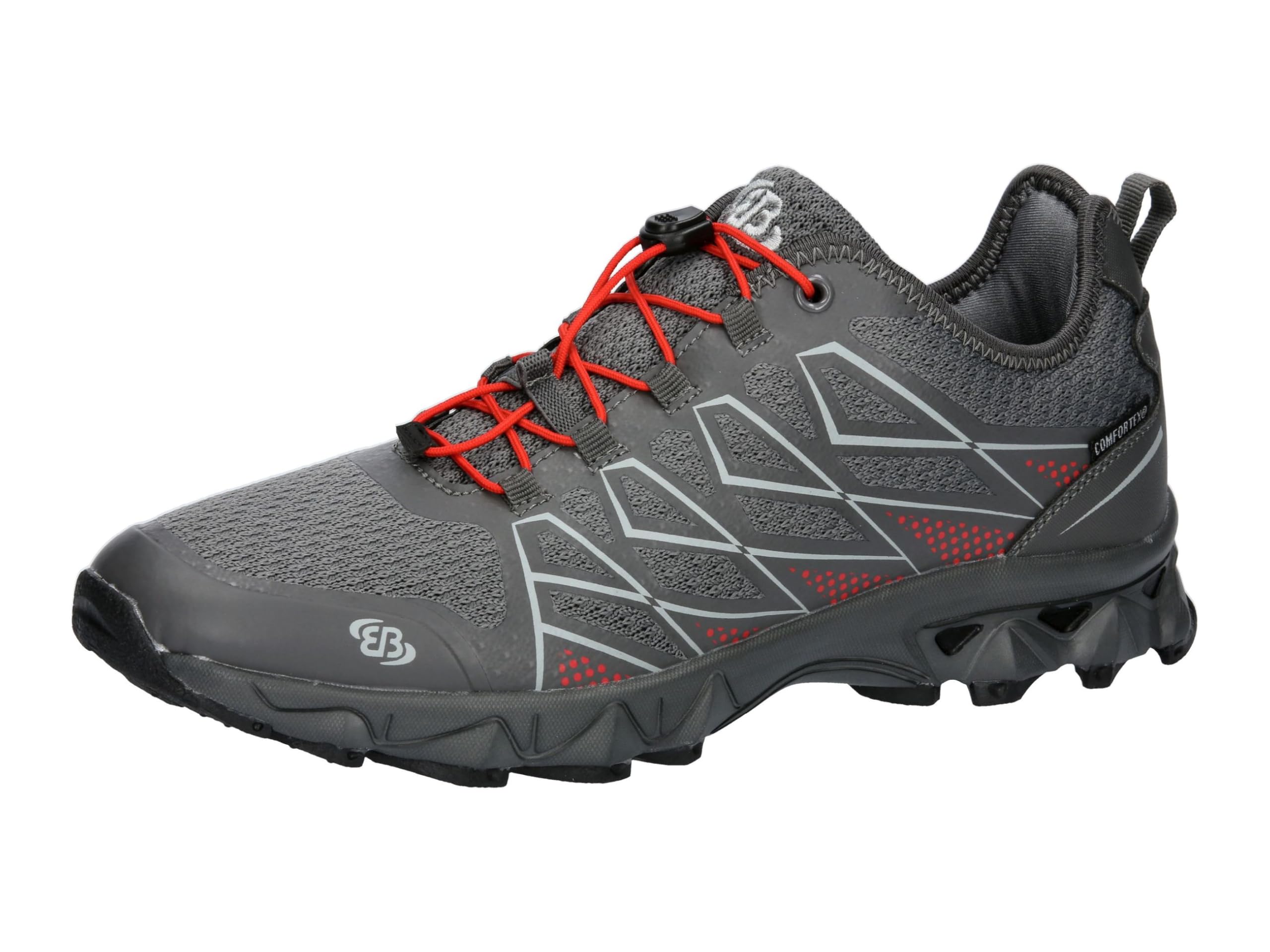 Brütting Mission Trail Running Shoe, grau/Rot,