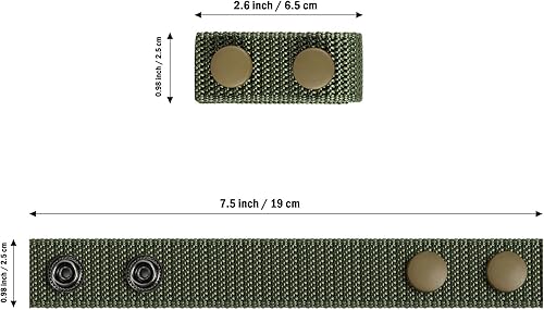 Miniatura 3 de FRTKK Cinturón de servicio con broches dobles para cinturón de 2 pulgadas de ancho, cinturón táctico de seguridad, accesorios de equipo militar de