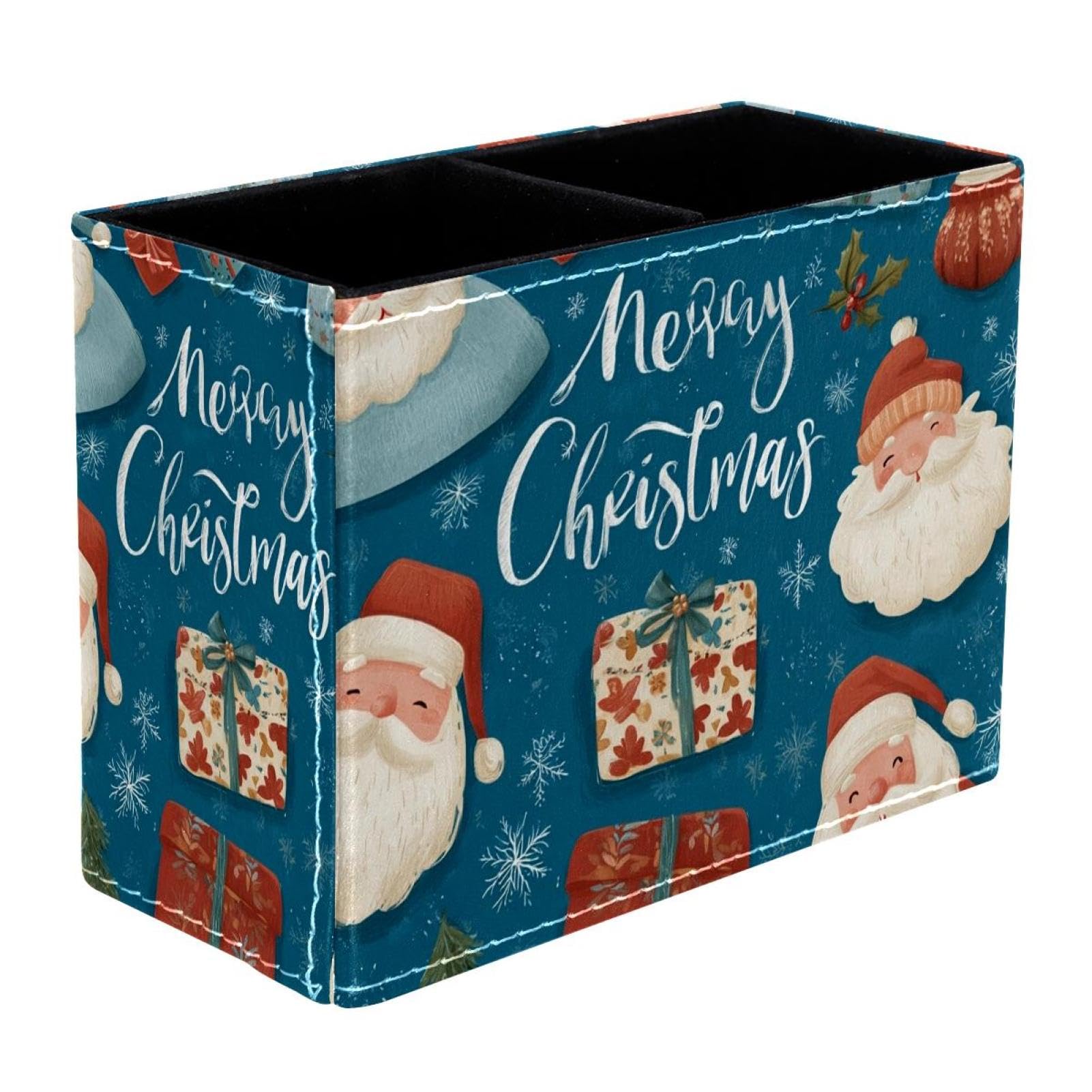 sanfly fish Santa Claus Desktop Storage Box Pencil Holder, Stationeries and Desk Supplies Organizer for Home, Office & School