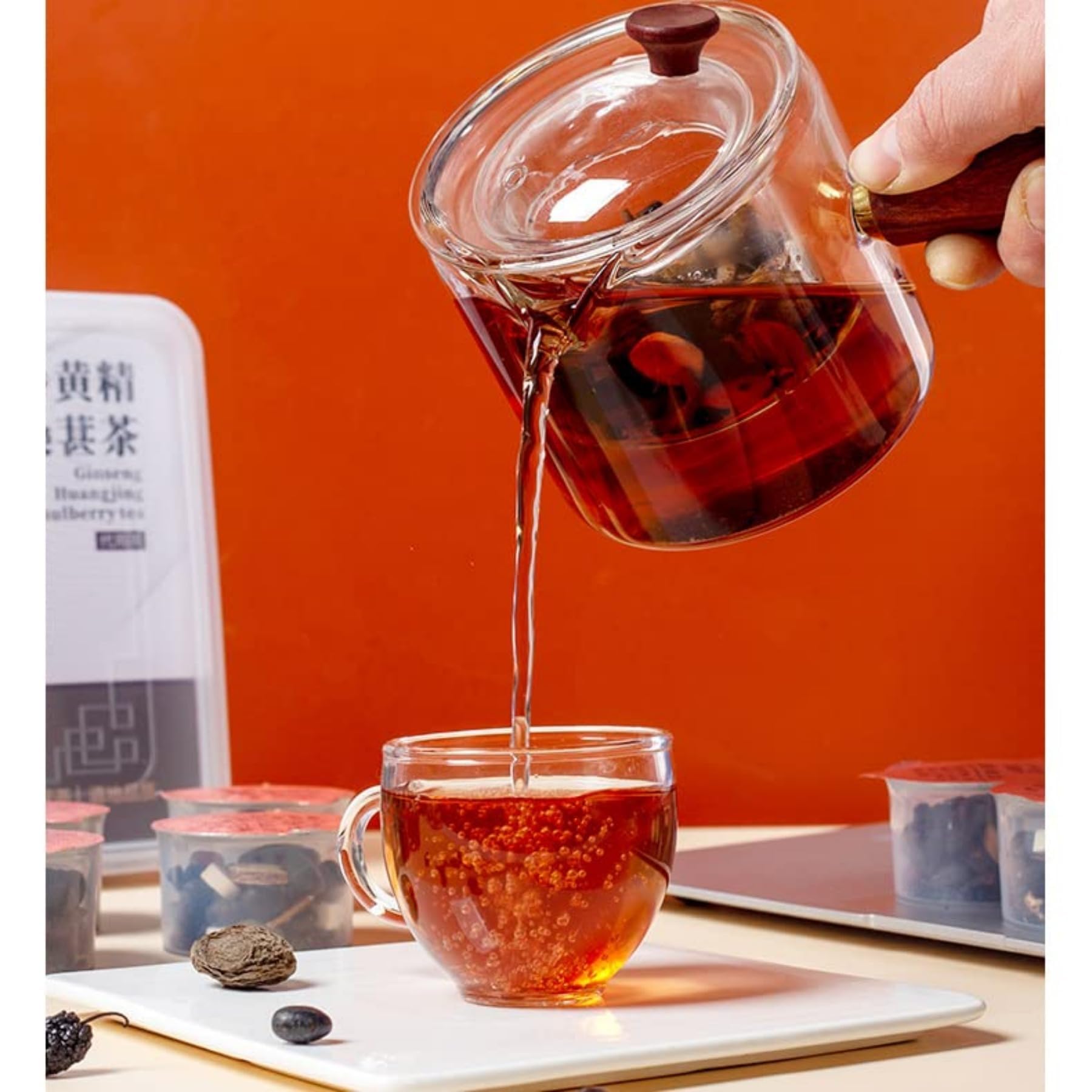 Najwyższej Jakości Składniki Jagody Goji, Herbata Morwowa Itp. Połączenie Herbaty Ziołowej 630g (21g * 30) / 22,22oz Zdrowe, Pyszne