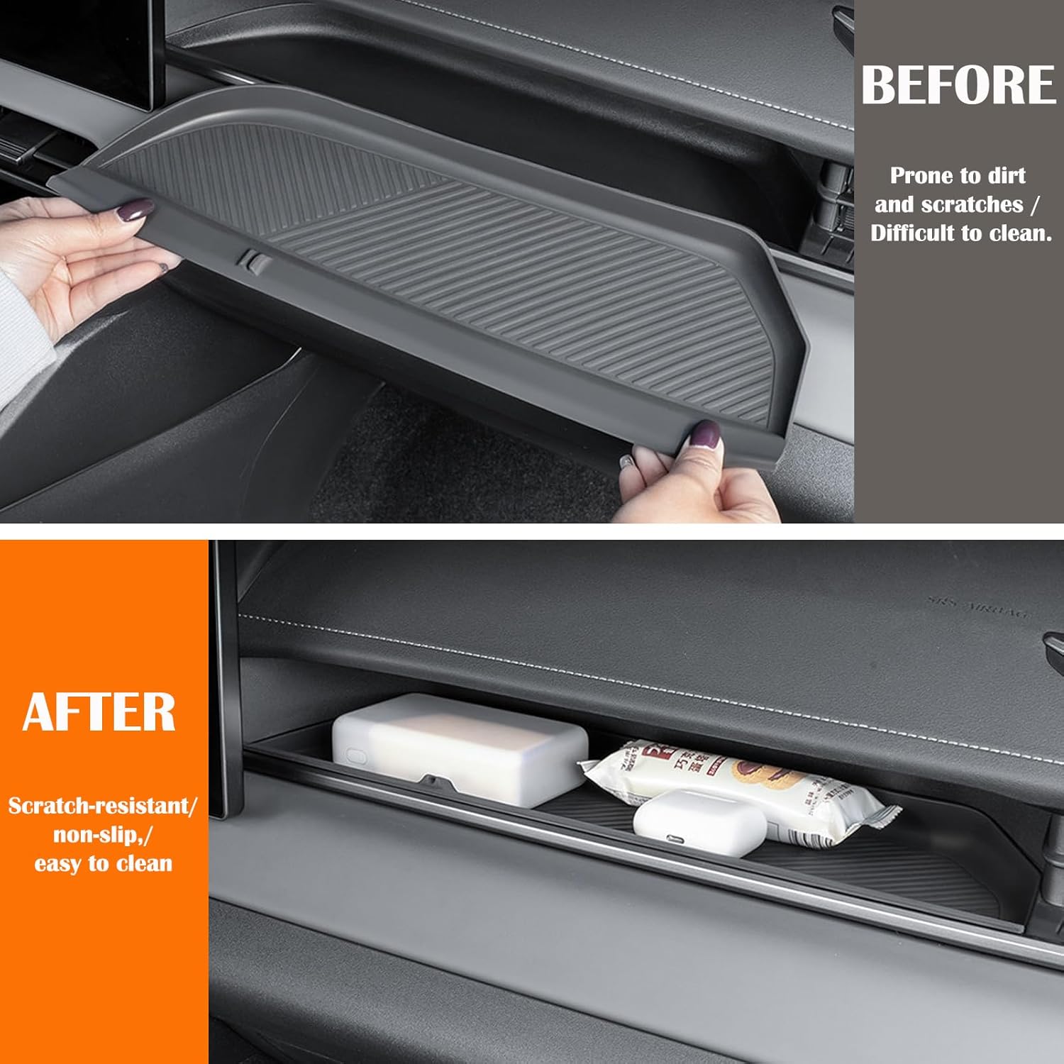 2026 RAV 4 Co-Pilot Front Organizer Tray Compatible with Toyota 2026 RAV 4 XSE GR Sport Hybrid Limited XLE Woodland 2026 RAV 4 Interior Accessories, High Grade Silicone Material